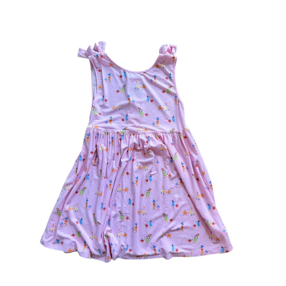 Magnetic Me Fruit & Veggies Pink Dress Girls Size 8